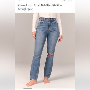 Abercrombie Curve Love 90’s Slim Straight Jeans